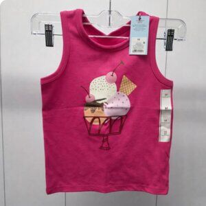 Cat‎ & Jack Girls Graphic Tank Top Pink 5T NWT